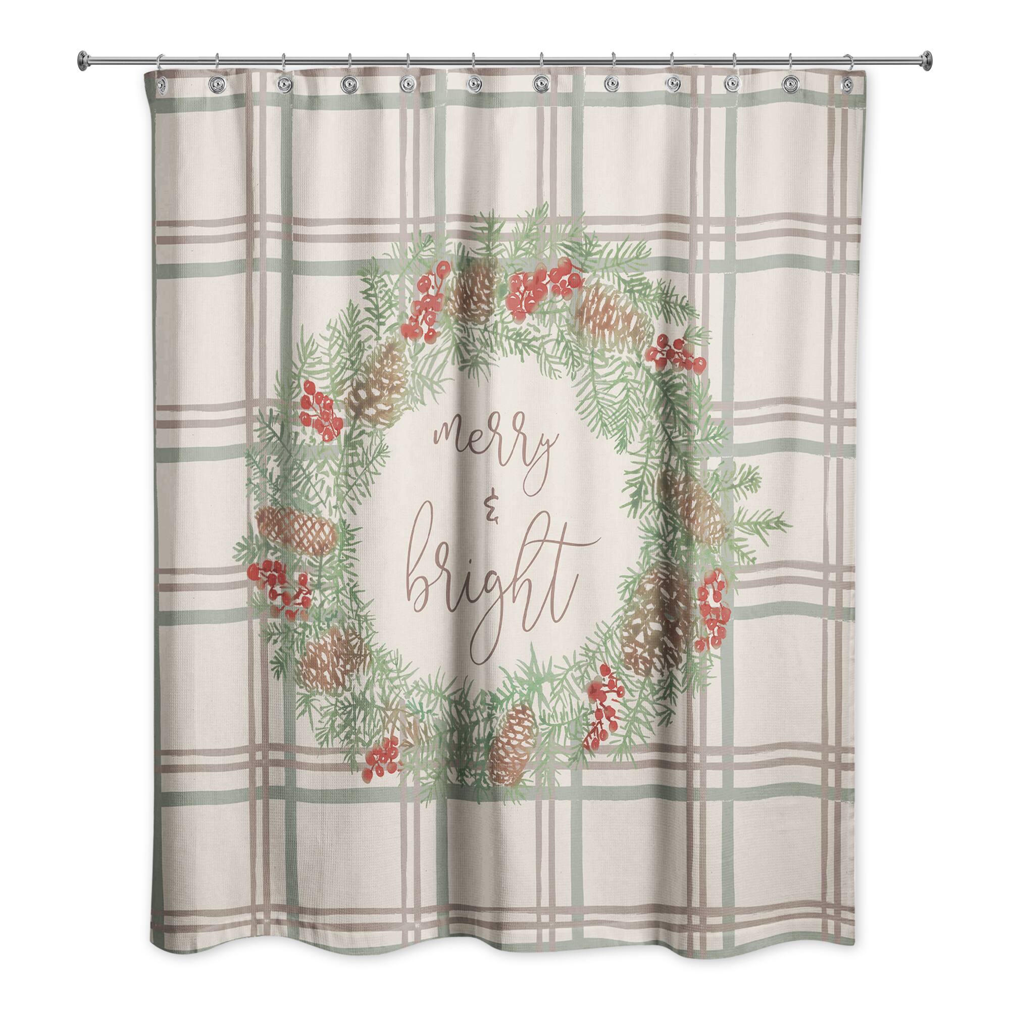 Merry & Bright Plaid Shower Curtain